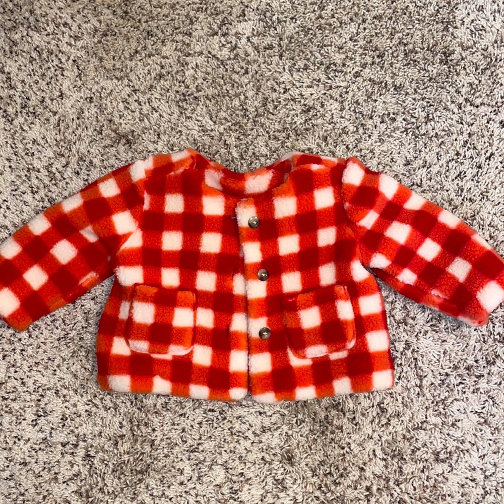 Hanna Anderson Shearling plaid coat